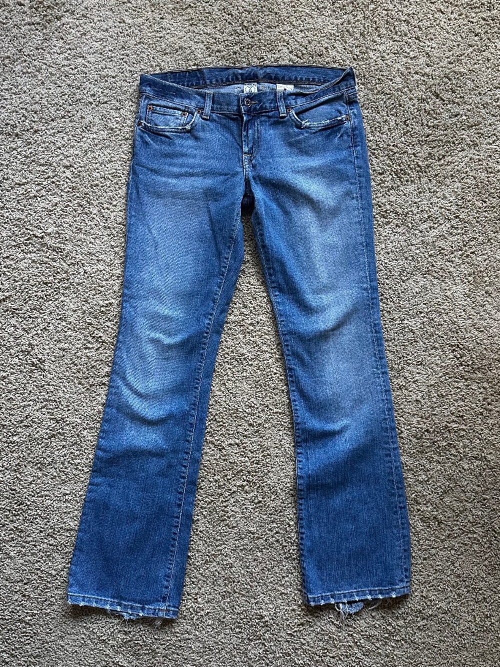 Vintage Lucky Brand Women's Low Rise Frayed Boot Cut Jeans - Size 8 / 29